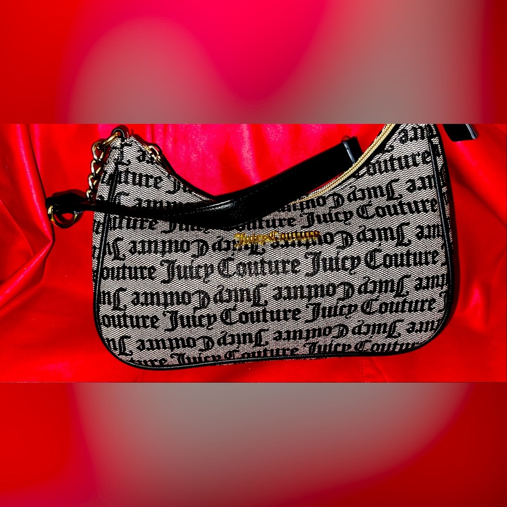 Juicy Couture Black & Gray Shoulder Bag. EUC - Picture 1 of 11